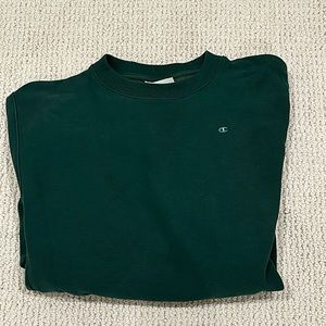 Dark Green Champion Crewneck — Small